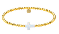 BARA BOHEME CROSS | BEADED OPAL BRACELET
