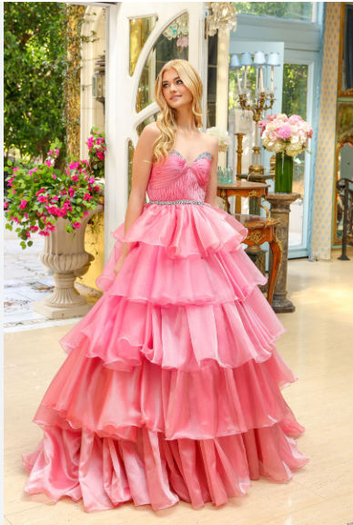 Ava Presley 29546 Size 00 Coral Pink