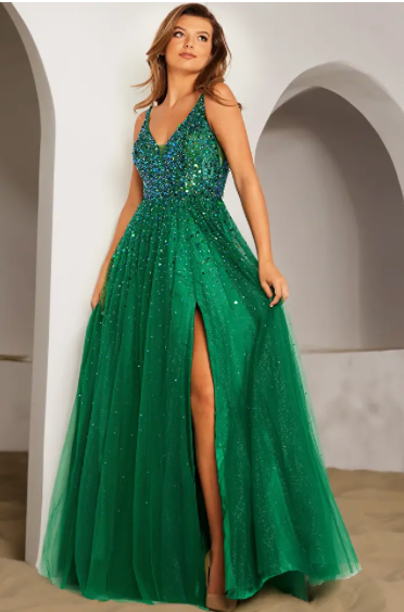 Jovani 38437A Size 12 Red