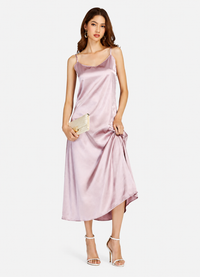 Women's Glamorous Cold Shoulder Midi Cami Dress – Slim Fit Pink Party Dress